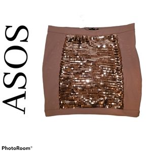 NwT Size 10 Asos Mini Skirt with Fringe Sequin
